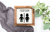 Restroom sign for children