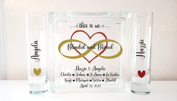 This is us | Blended and blessed | Wedding Unity Sand Ceremony Set Blended Family TPUWUS863