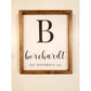 Established Family Last Name Initial Rustic Farmhouse Wood Wall Decor - The PICKED Unlimited