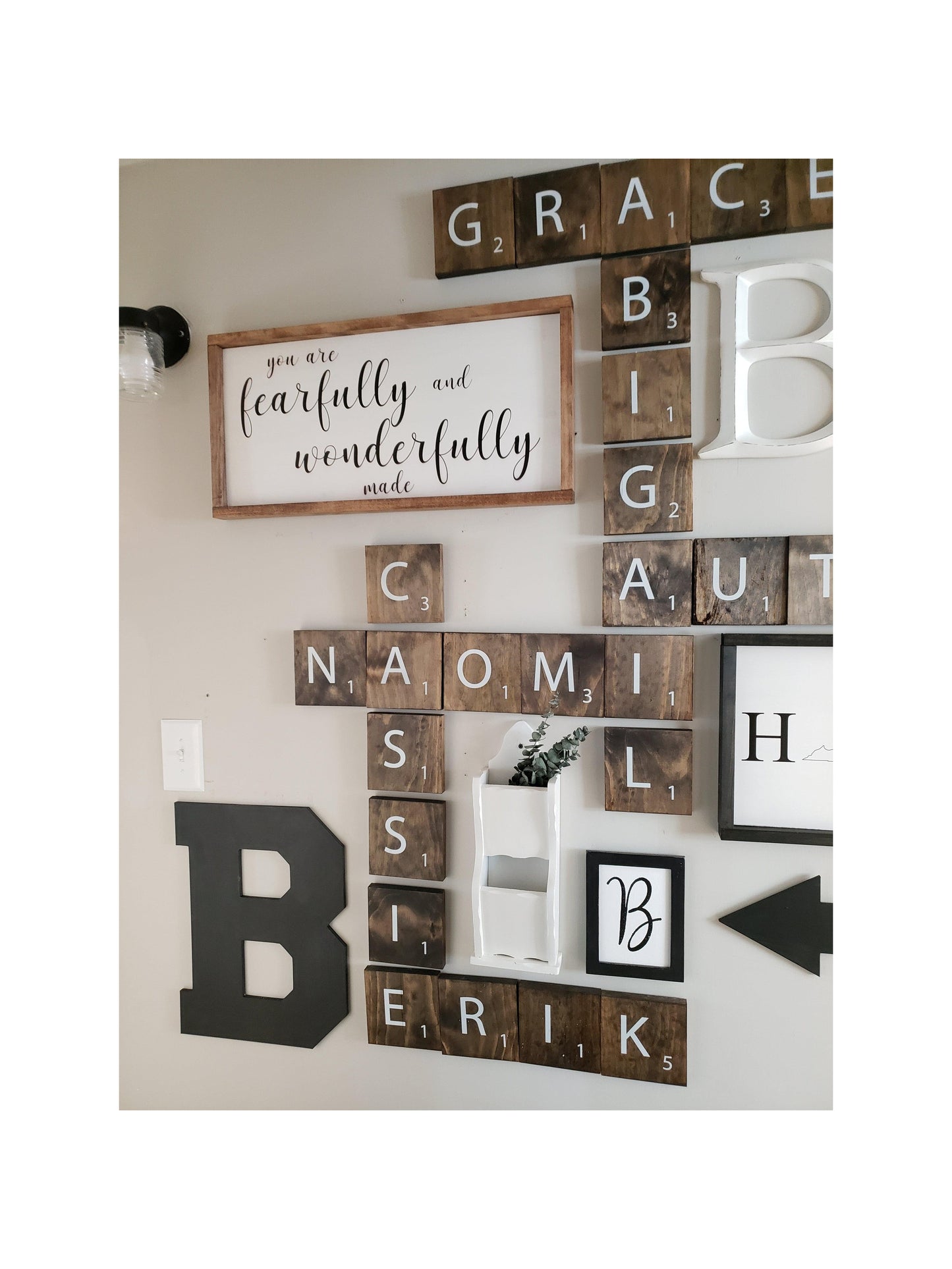 Rustic Farmhouse Wood Wall Décor 3.5X3.5 Scrabble Tile - The PICKED Unlimited