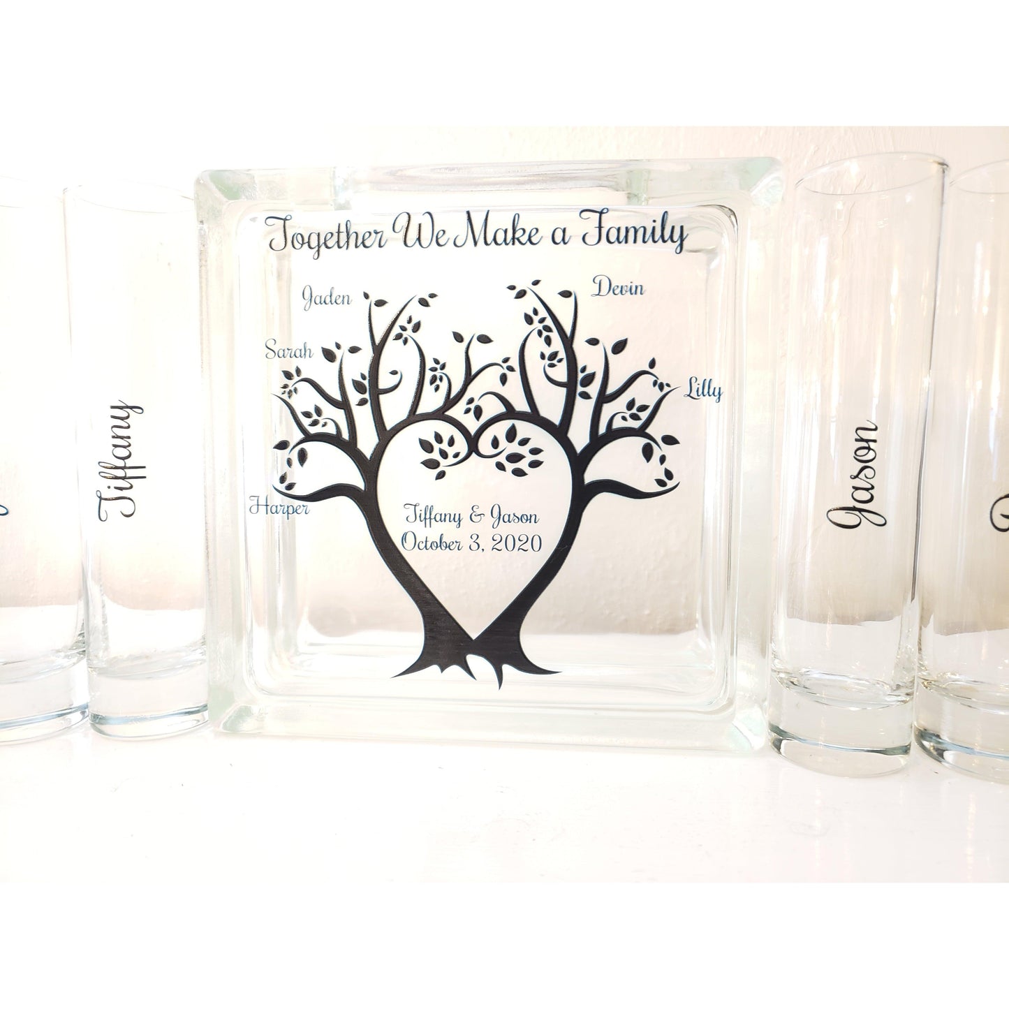 Wedding Unity Sand Ceremony Set Blended Family Together we Make a Family-Blended Family-Tree-TPUWUS207 - The PICKED Unlimited