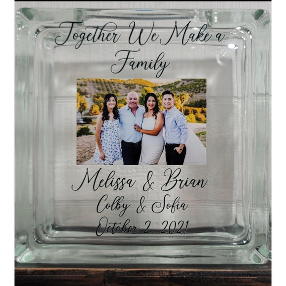 Family Photo Wedding Unity Sand Ceremony Set Blended Family Together we Make a Family-TPUWUS185 - The PICKED Unlimited